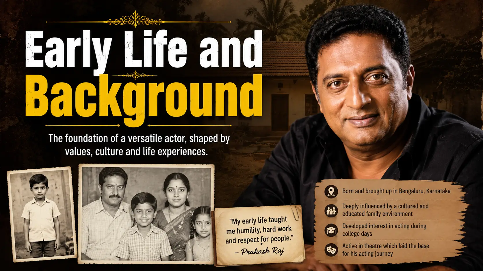 Early life of Prakash Raj