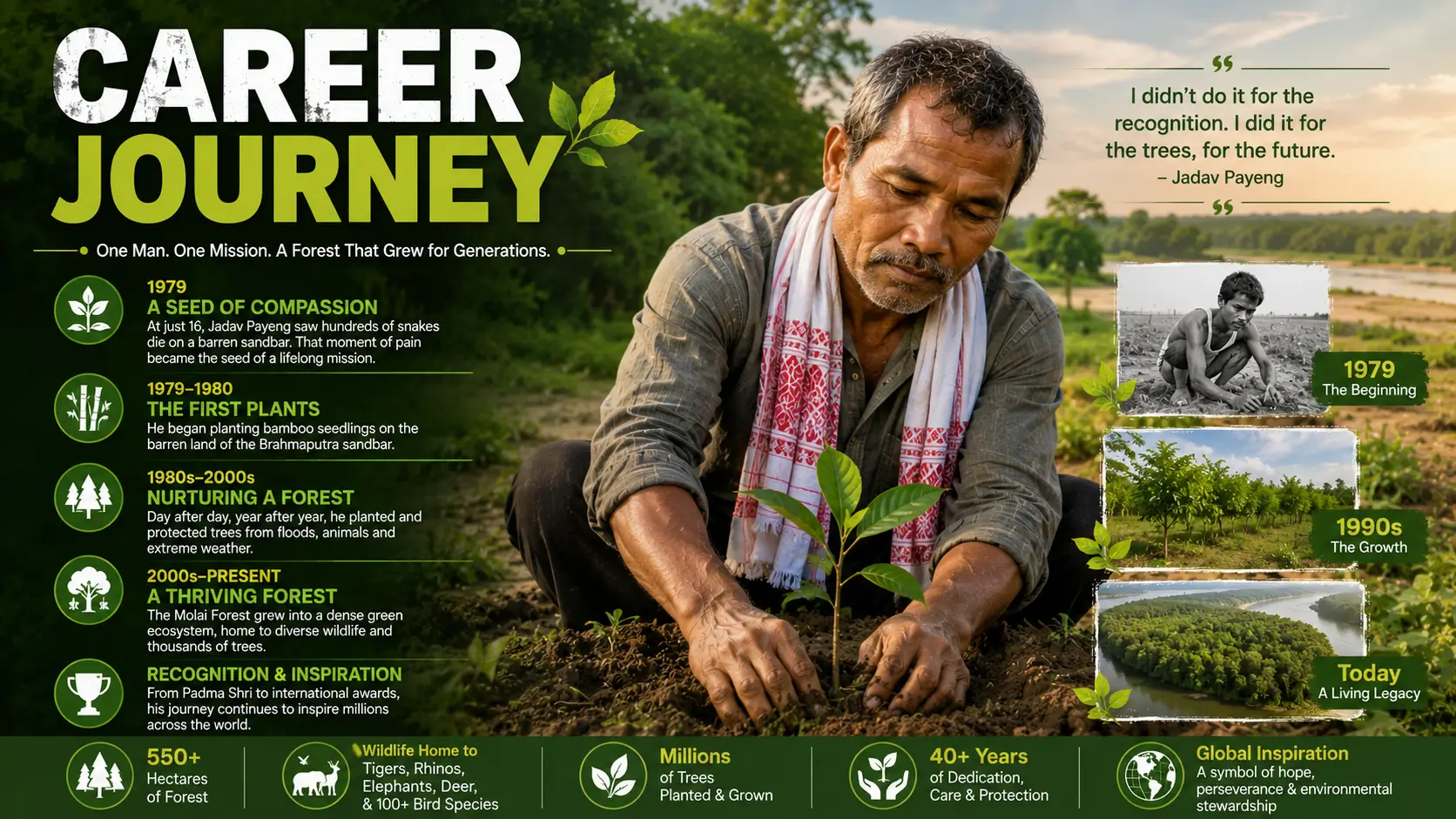 Jadav Payeng's journey of growth